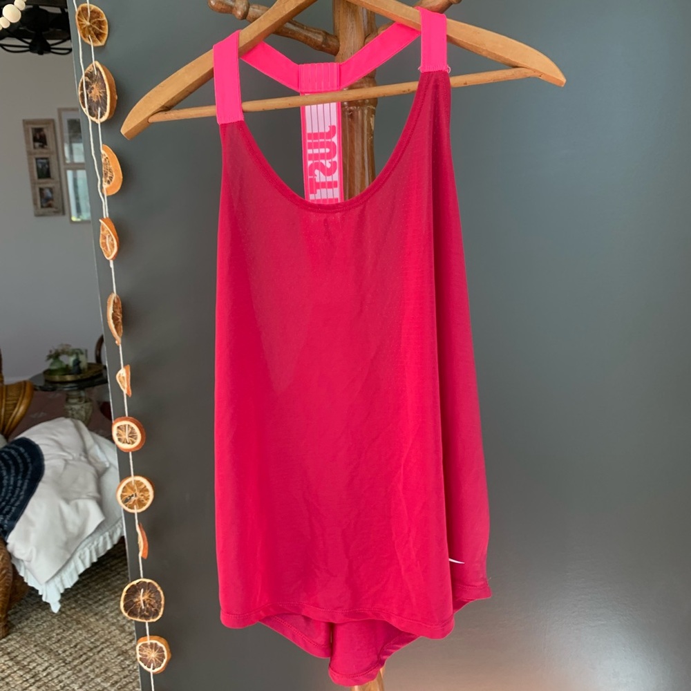 Nike Red and Bright Pink Dri-FIT Athletic Tank
